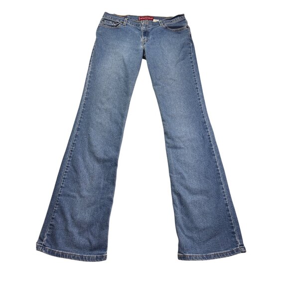 Levi's Superlow Stretch Bootcut Jeans Juniors 9L Blue Denim Vtg Y2K Medium Wash - Picture 1 of 8